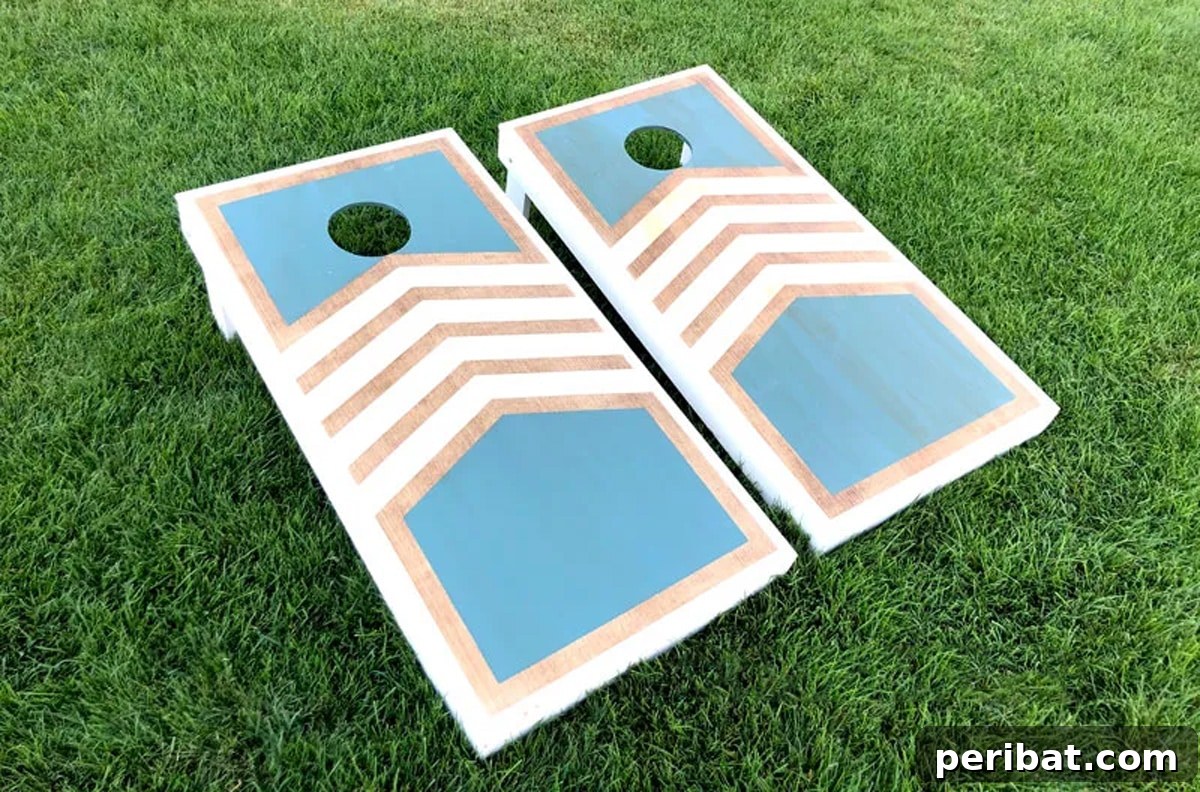 two cornhole boards