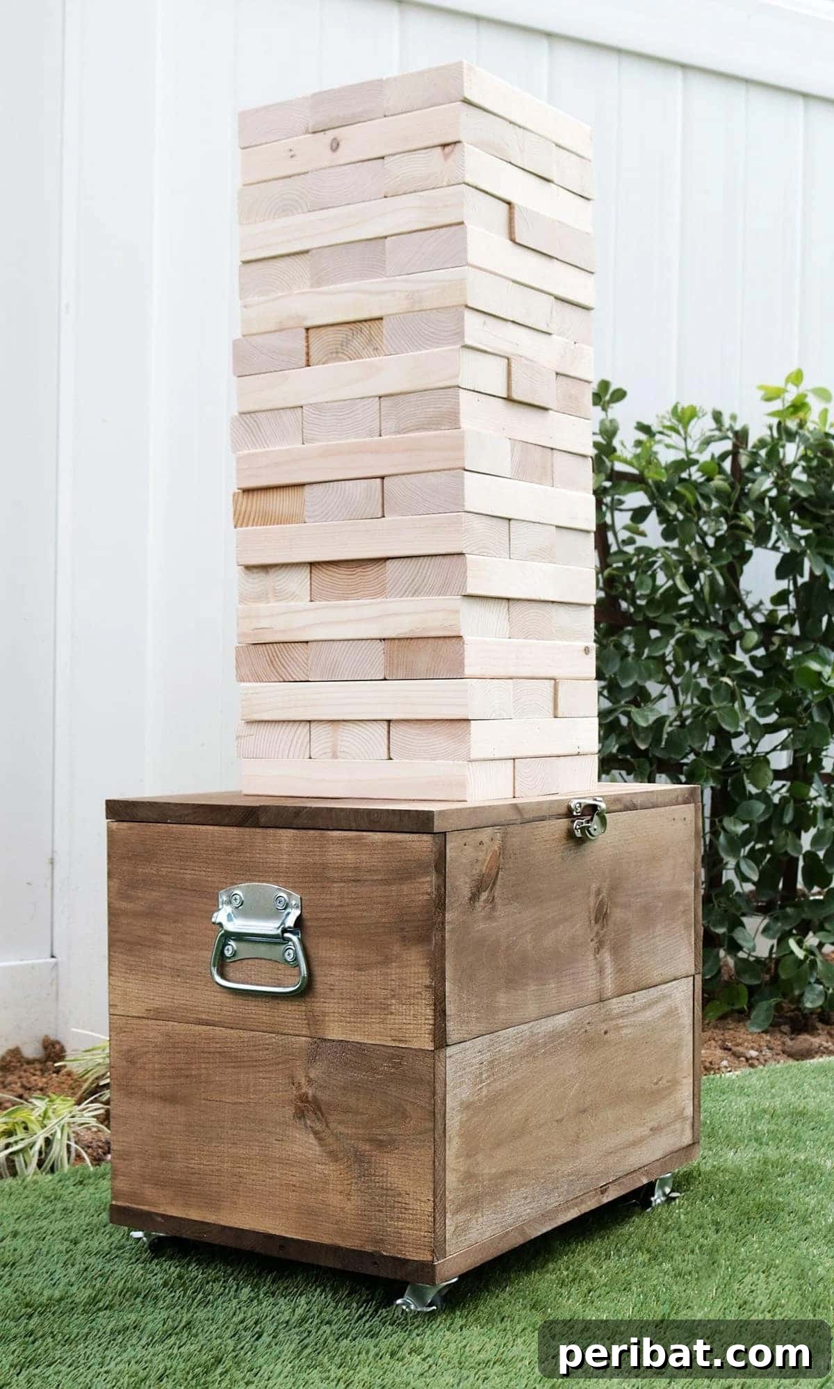 giant Jenga set with mobile carrying case