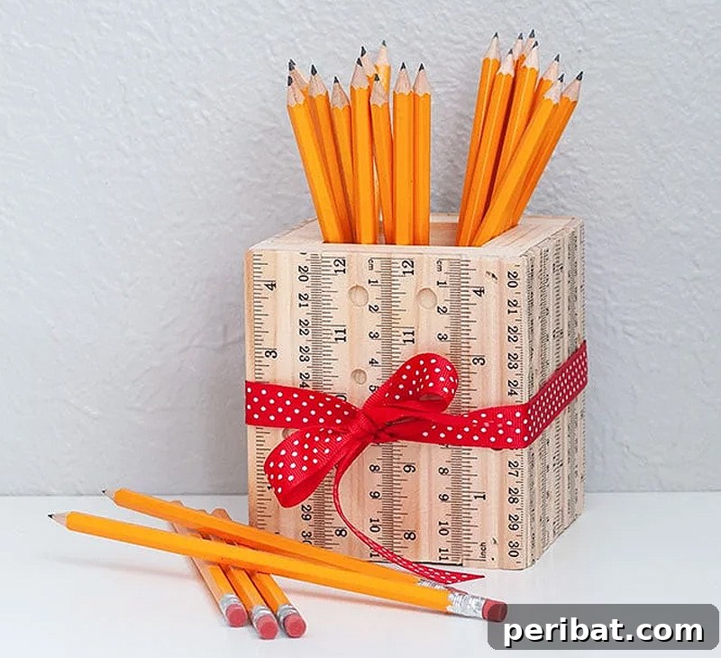 ruler pencil holder