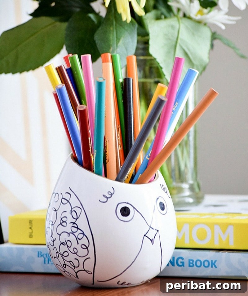 kate spade inspired pencil holder