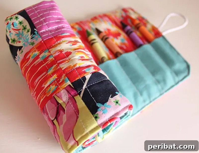 wonderful fabric-colored pencil holder