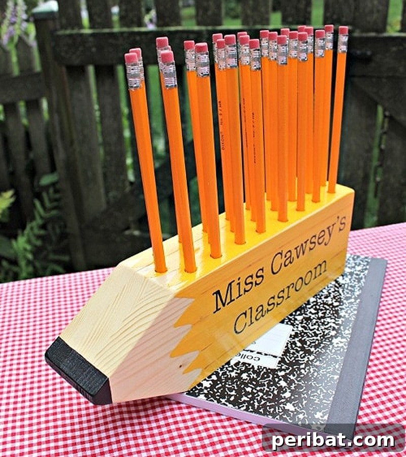 pencil-shaped pencil holder