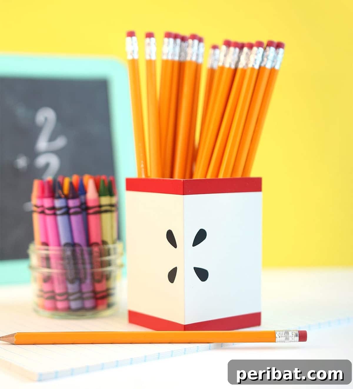 handmade apple pencil holder