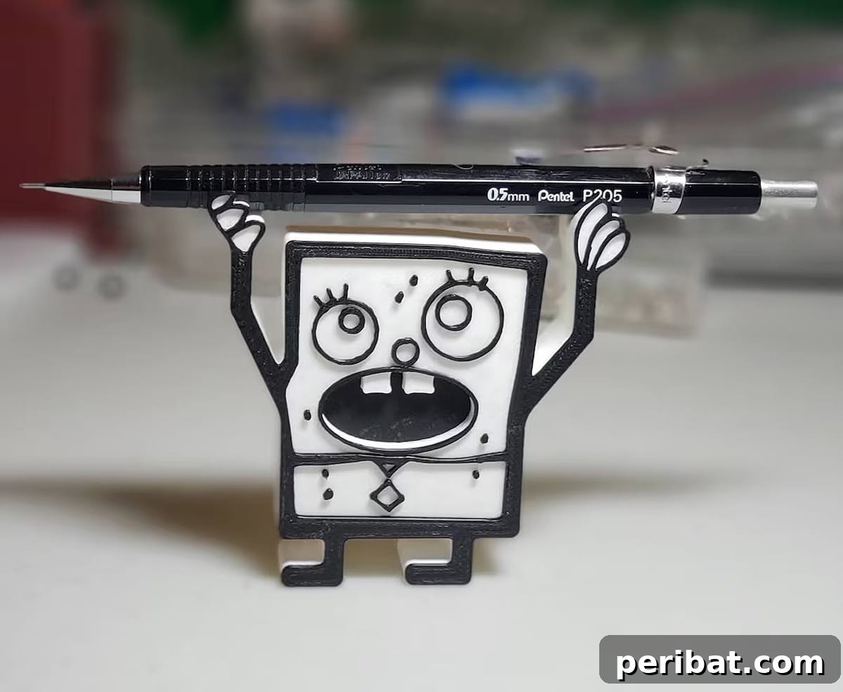doodlebob pencil holder