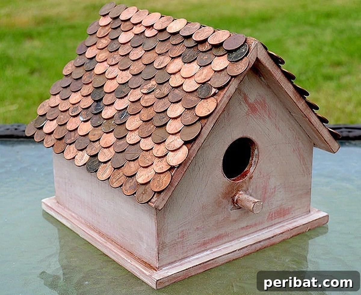 45 Creative DIY Birdhouse Projects 29 birdhouse with pretty penny roof