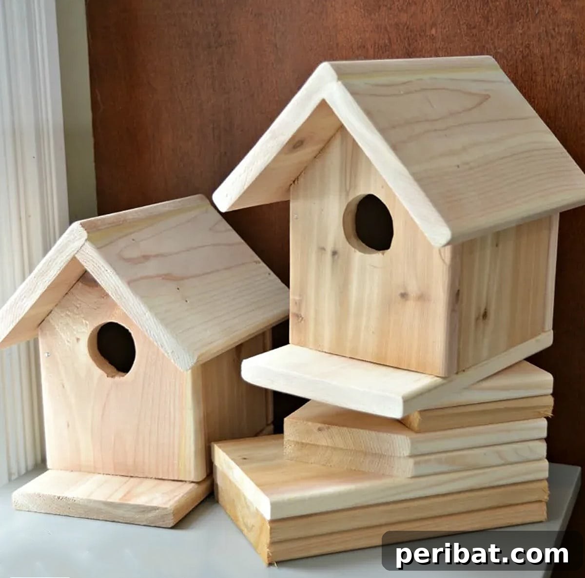 45 Creative DIY Birdhouse Projects 4 two wooden bird houses
