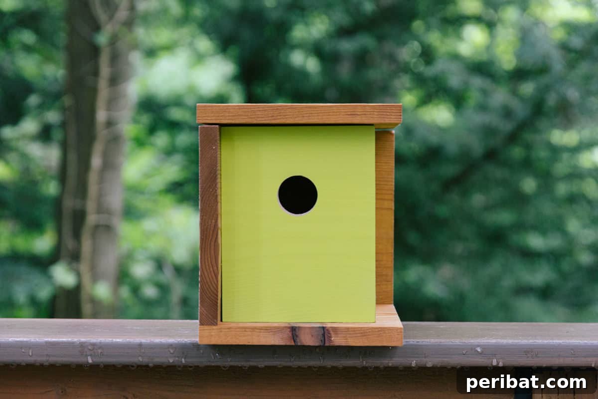 45 Creative DIY Birdhouse Projects 42 green wooden bird house