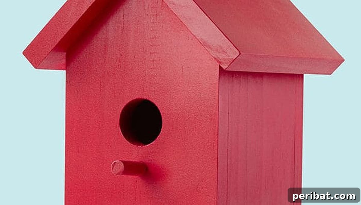 45 Creative DIY Birdhouse Projects 8 wooden bird house painted red