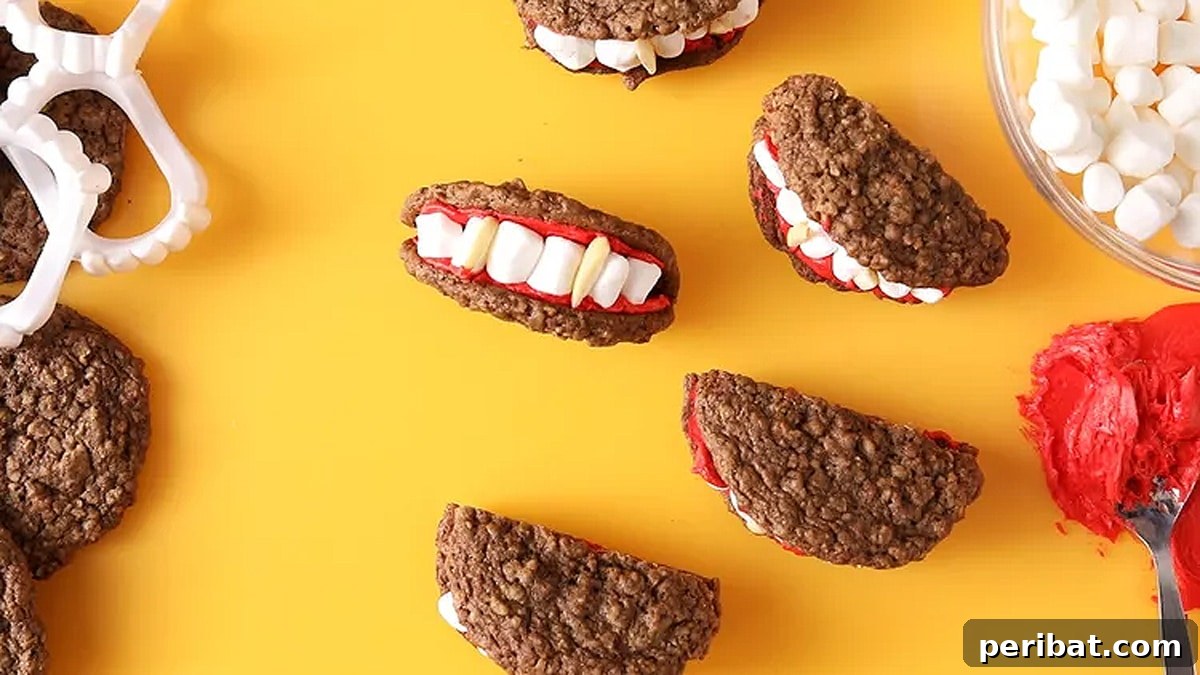 42 Spooktacular DIY Halloween Cookie Treats 14 Dracula mouth cookies with fangs and candy corn