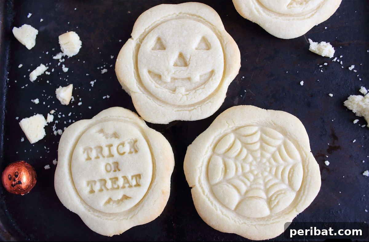 42 Spooktacular DIY Halloween Cookie Treats 24 Halloween stamped sugar cookies with ghost and pumpkin designs