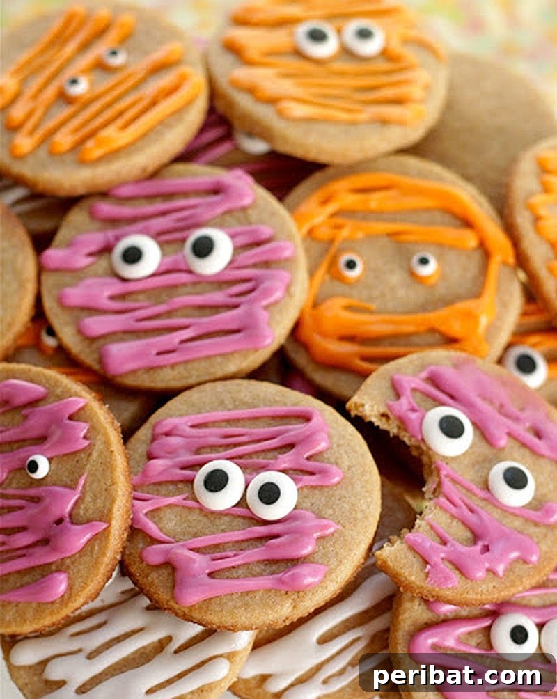 42 Spooktacular DIY Halloween Cookie Treats 6 Halloween monster cookies with googly eyes