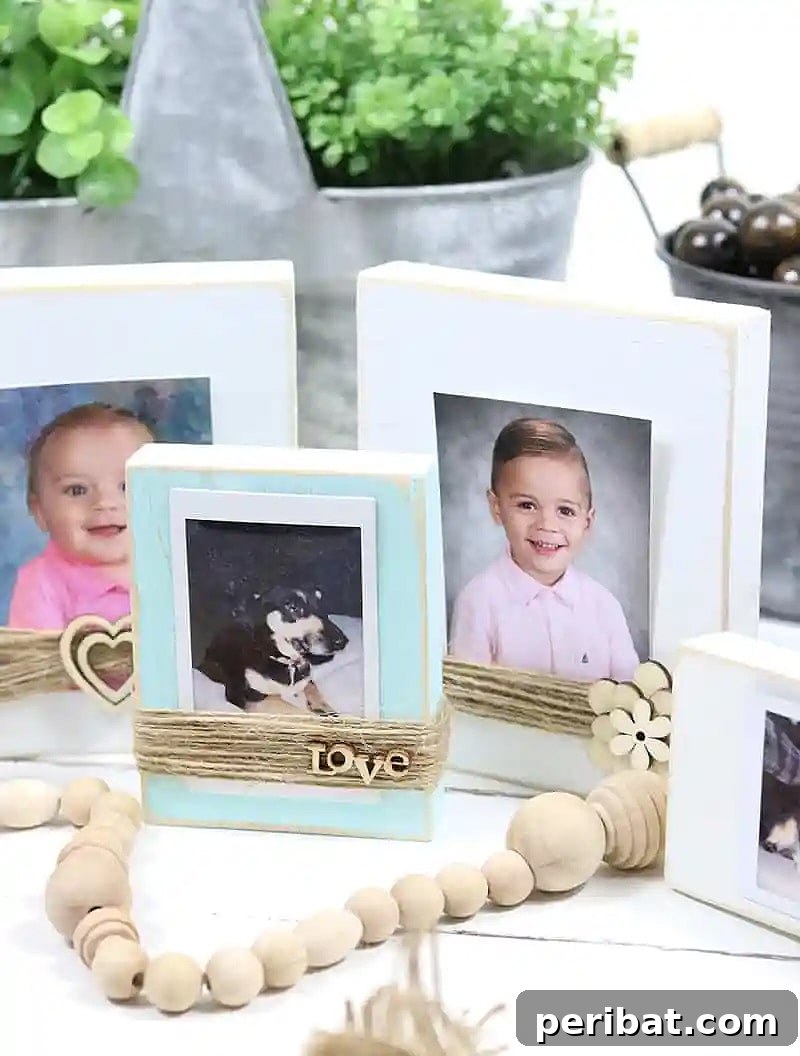 Simple DIY Ideas for Grown-Ups 50 Projects 15 farmhouse style wood photo blocks