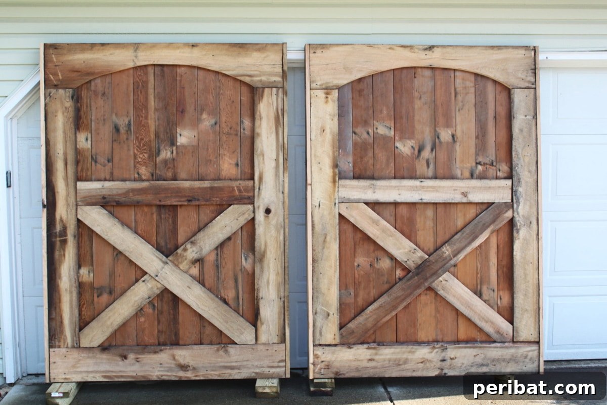 50 Smart DIY Home Improvement Hacks & Essential Products 13 Elegant rustic barn door headboard, adding a charming farmhouse touch and warmth to a bedroom's decor