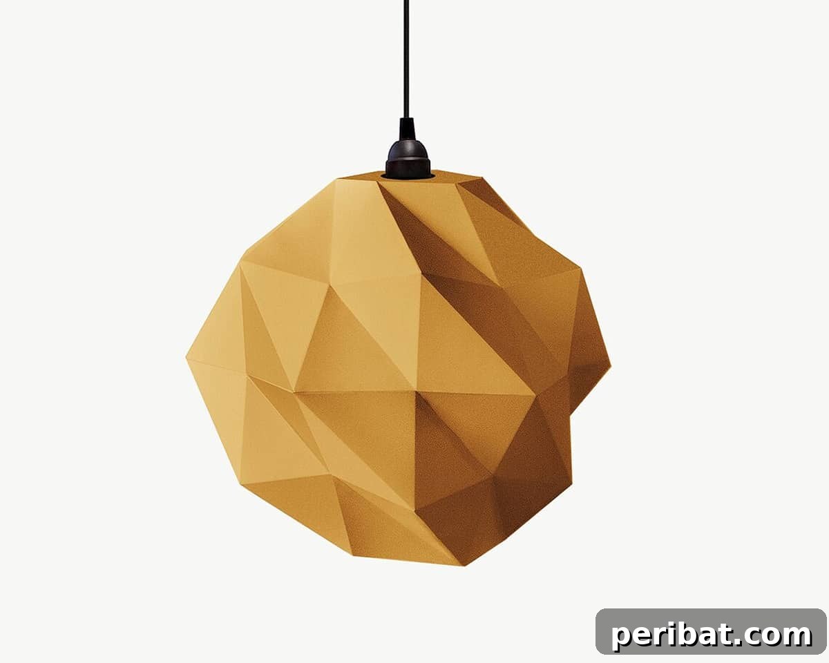 50 Smart DIY Home Improvement Hacks & Essential Products 47 Exquisite DIY origami lampshade, showcasing a beautiful paper craft lighting fixture to add unique artistic flair to home decor