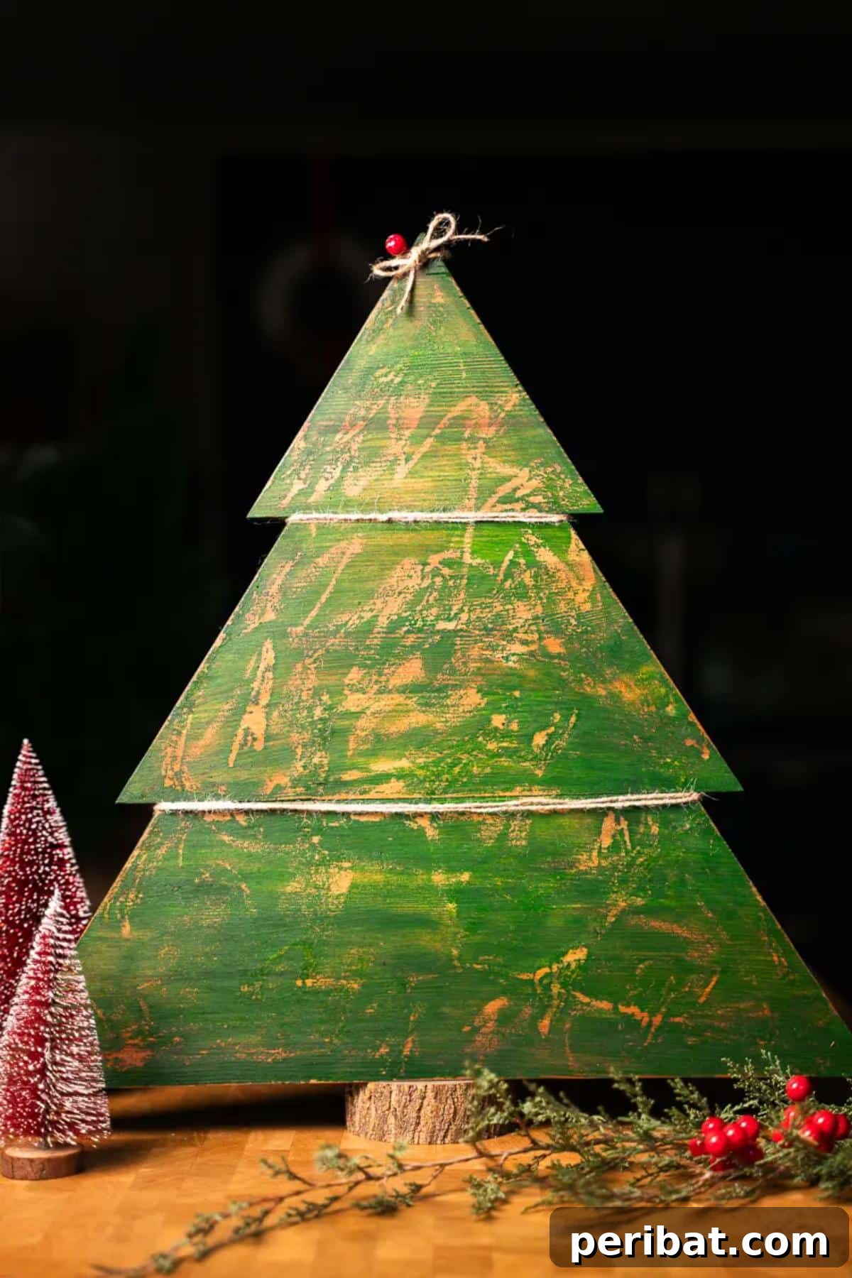 Beyond the Branch: 15 Unique Christmas Tree Ideas 16 Charming DIY Wood Scrap Christmas Tree with Rustic Touch