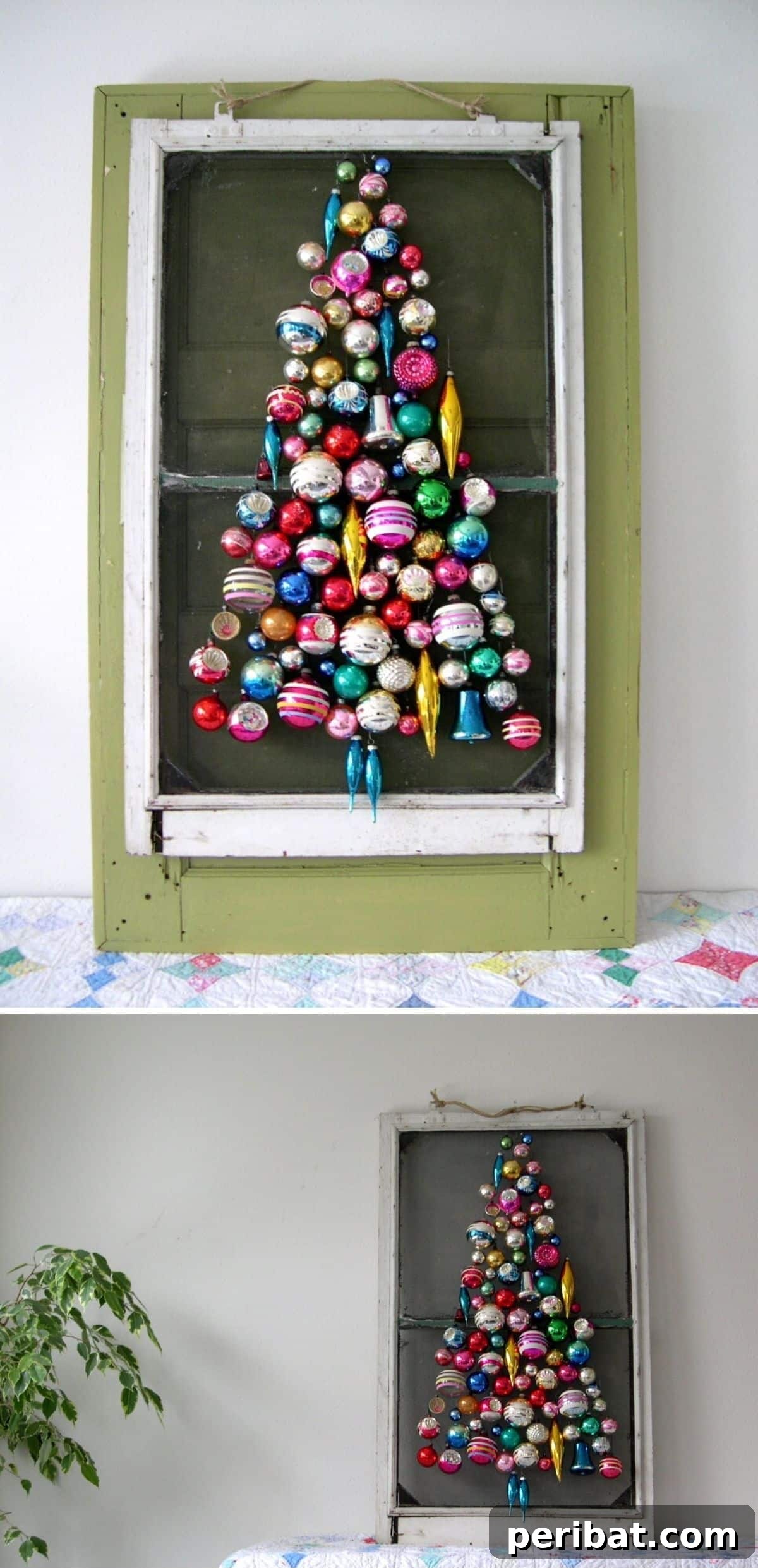 Beyond the Branch: 15 Unique Christmas Tree Ideas 19 Brilliant Screen Door Ornament Tree for Festive Display