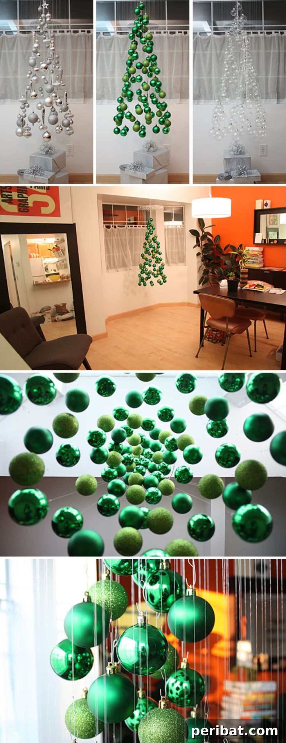 Beyond the Branch: 15 Unique Christmas Tree Ideas 6 Magical Floating Ornament Christmas Tree Mobile for Small Spaces