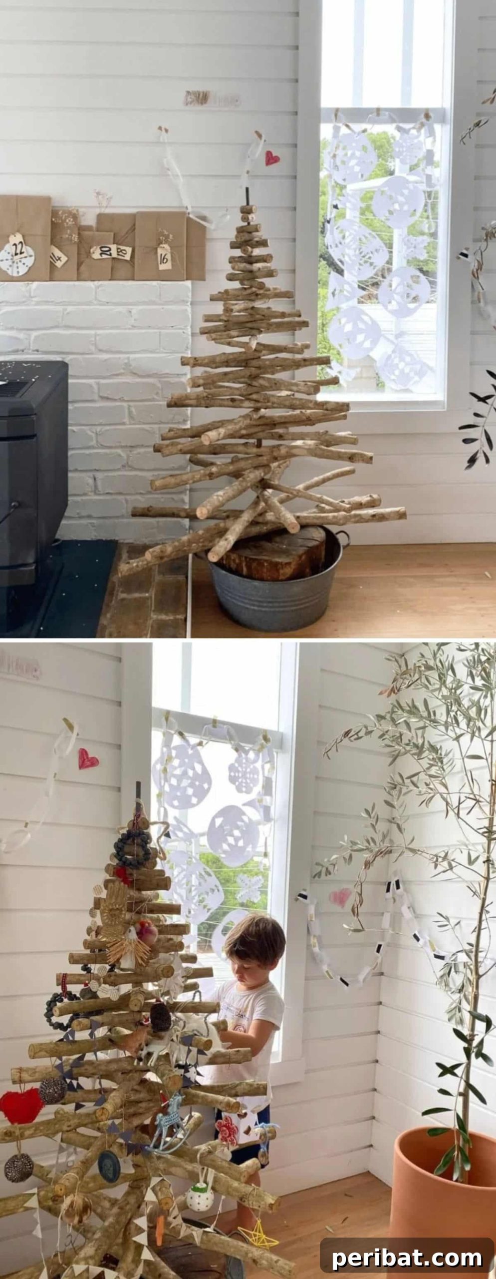 Beyond the Branch: 15 Unique Christmas Tree Ideas 8 Eco-Friendly Sustainable Christmas Tree made with Natural Branches