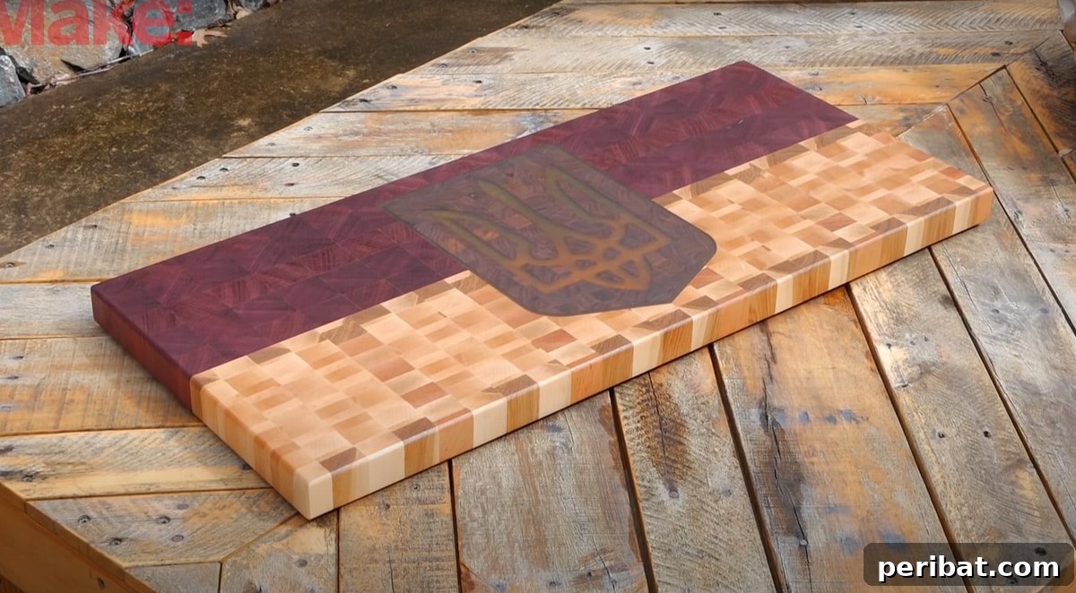 Handmade Chopping Blocks Creative Concepts for Functional Art 28 stunning end-grain cutting board with CNC inlay