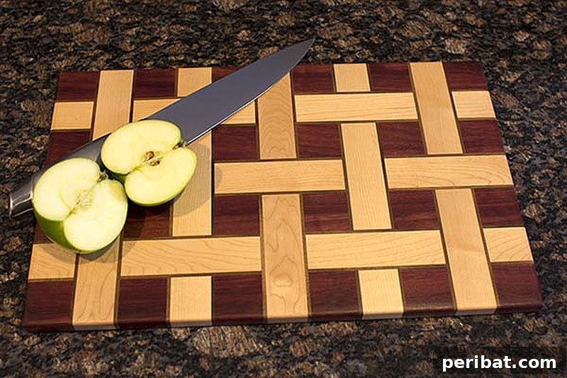 Handmade Chopping Blocks Creative Concepts for Functional Art 30 3D basket weave cutting board