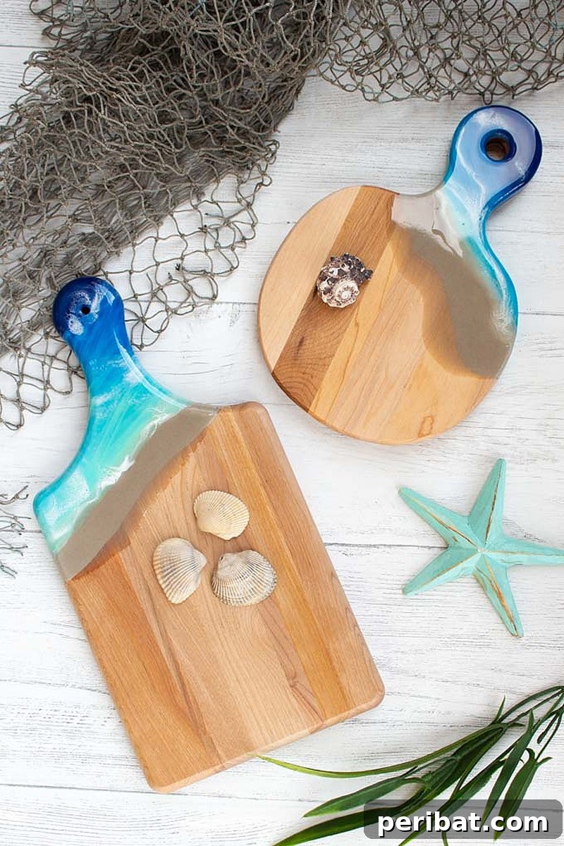 Handmade Chopping Blocks Creative Concepts for Functional Art 6 wooden cutting boards with resin