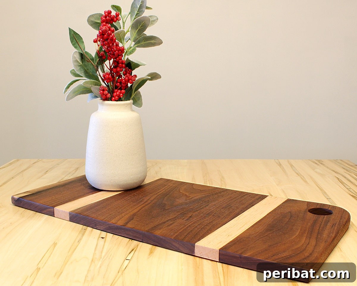 Handmade Chopping Blocks Creative Concepts for Functional Art 8 two-tone wooden cutting board and vase