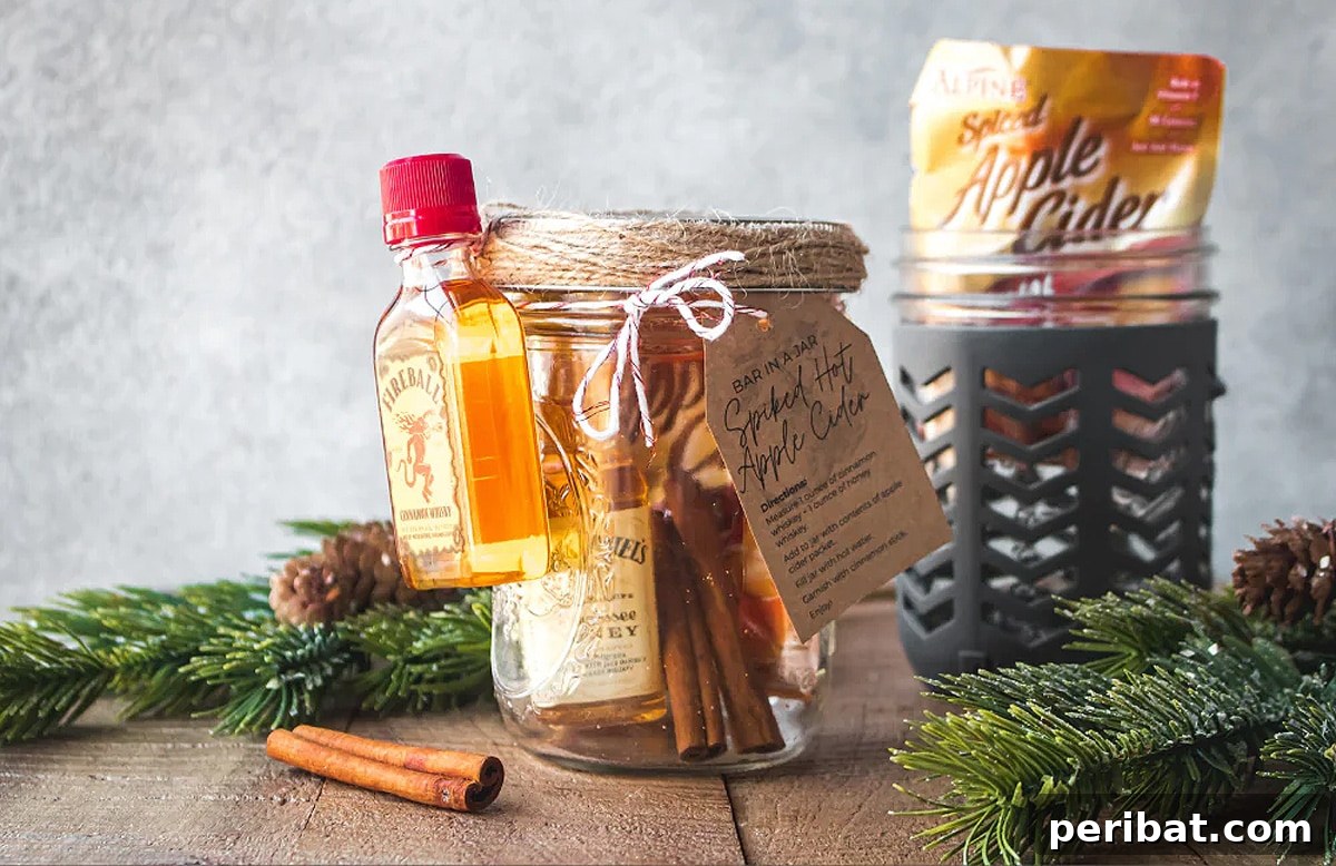 Craft Your Own Cocktails 24 Kit Ideas 16 Warming Spiked Apple Cider Kit with cinnamon and whiskey.