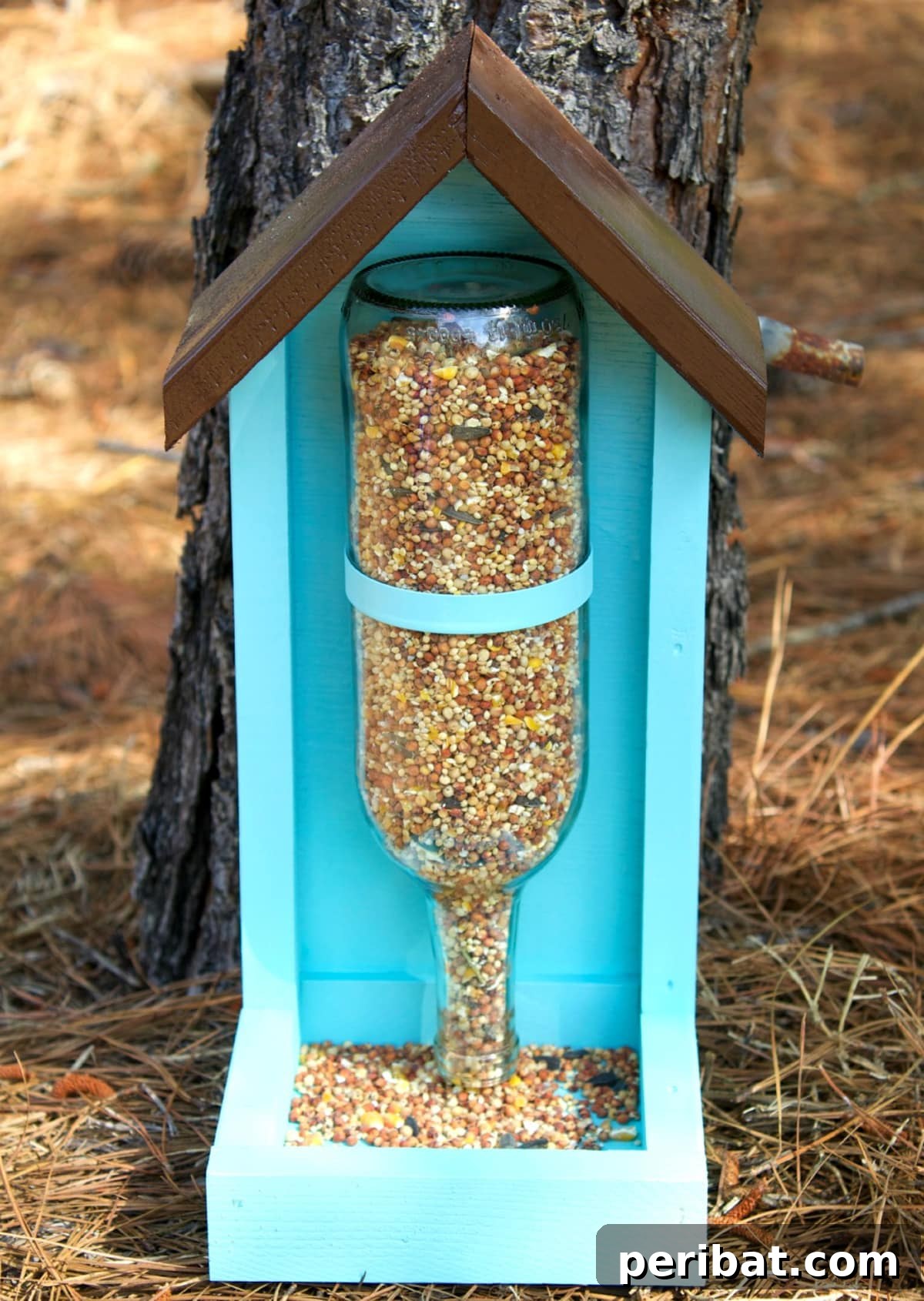 Uncork Your Creativity: 50 Wine Bottle and Glass DIY Projects 20 wine bottle bird feeder
