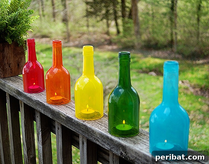 Uncork Your Creativity: 50 Wine Bottle and Glass DIY Projects 29 wine bottles into vibrant decor