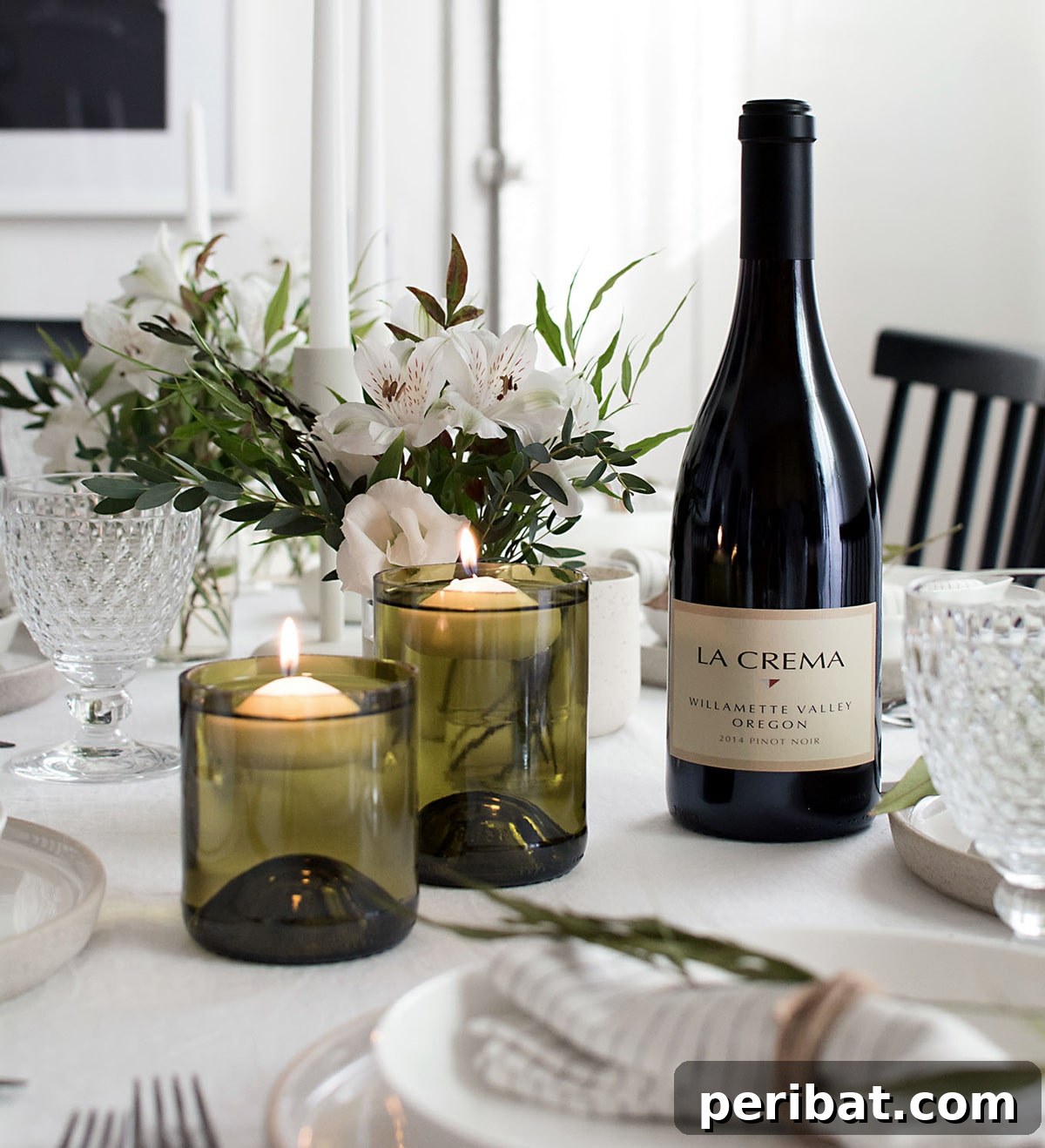 Uncork Your Creativity: 50 Wine Bottle and Glass DIY Projects 31 wine bottles into chic floating candle holders