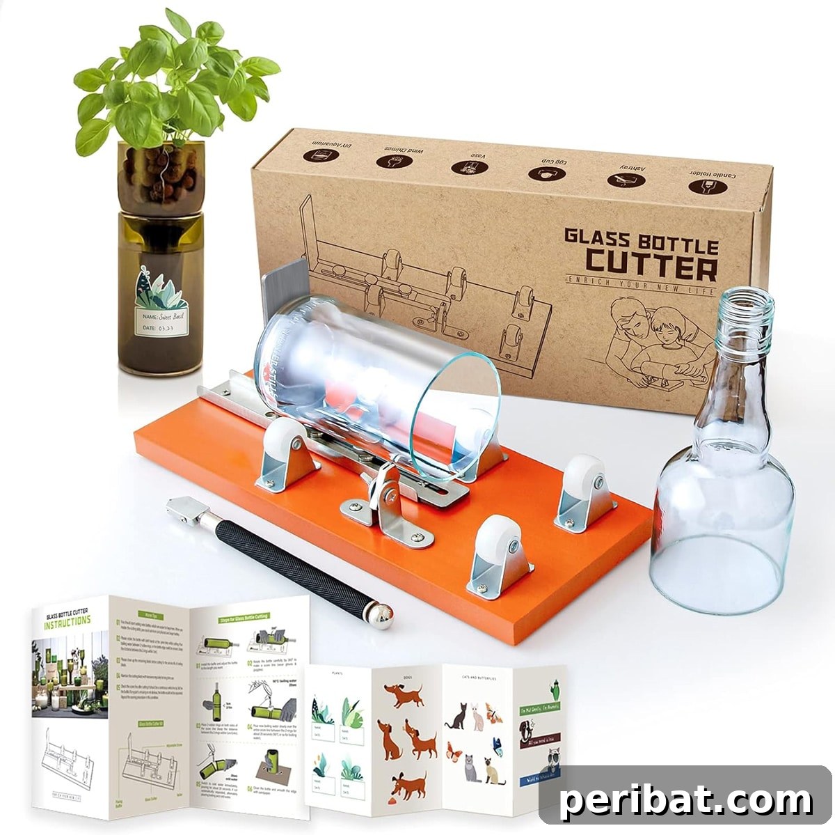 Uncork Your Creativity: 50 Wine Bottle and Glass DIY Projects 37 machine kit with accessories for cutting wine bottles