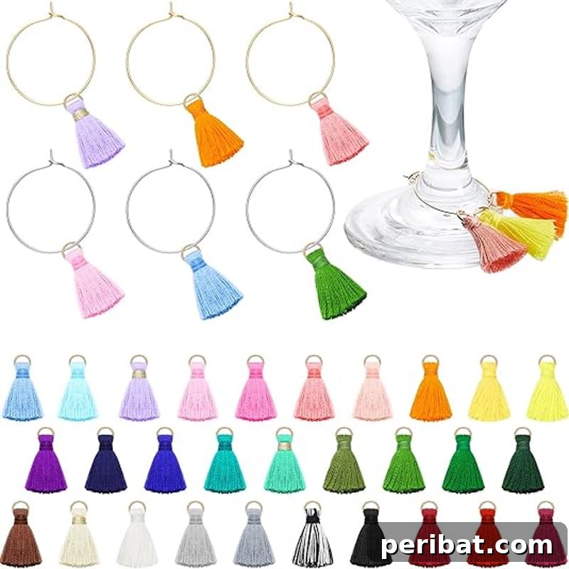 Uncork Your Creativity: 50 Wine Bottle and Glass DIY Projects 38 wine glass charms kit
