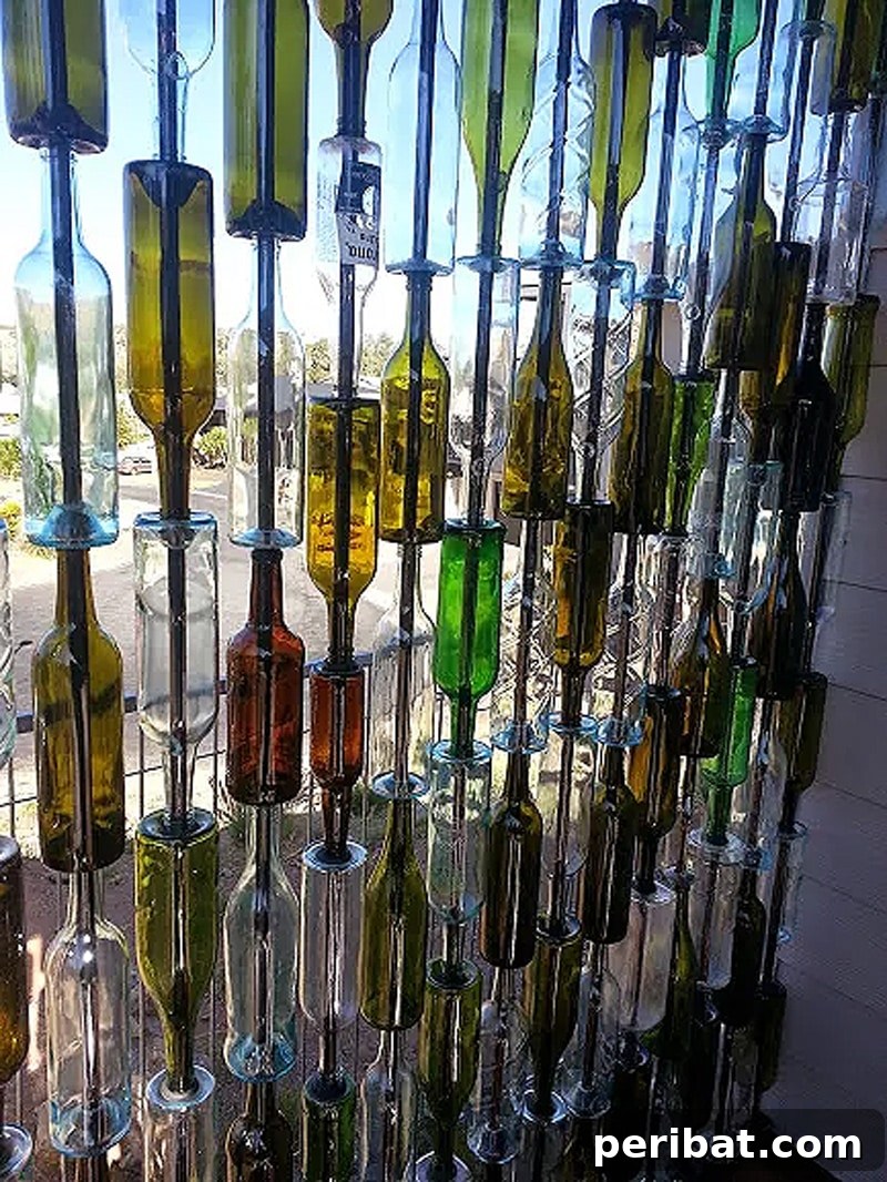 Uncork Your Creativity: 50 Wine Bottle and Glass DIY Projects 46 bottle wall