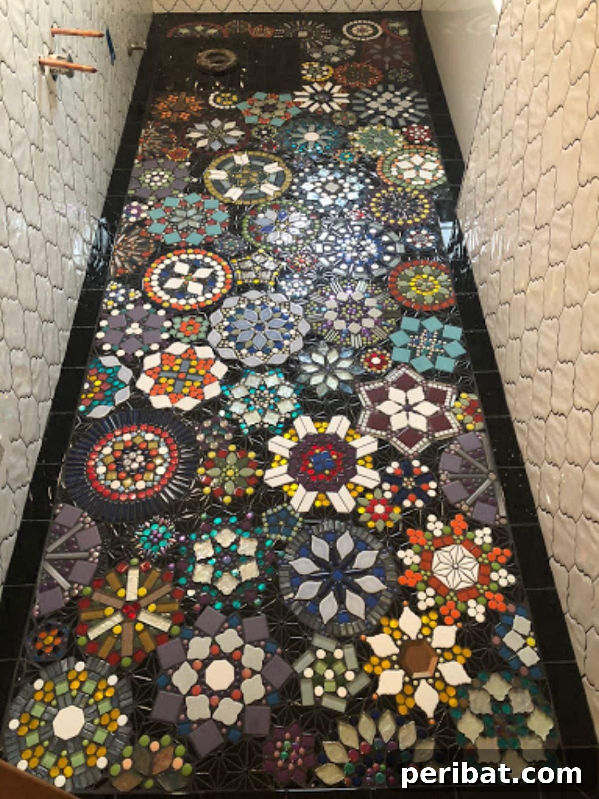 Stunning DIY Bathroom Floors: Tile Ideas & Product Picks 3 Mosaic Mandala Bathroom Floor