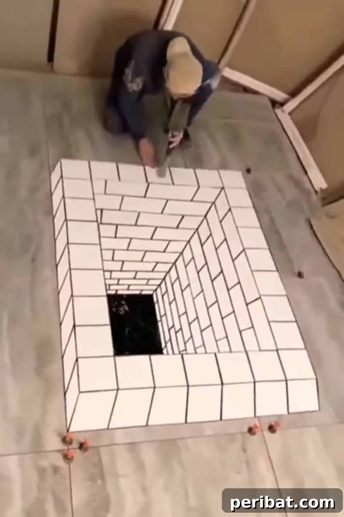 Stunning DIY Bathroom Floors: Tile Ideas & Product Picks 28 Optical Illusion Bathroom Floor