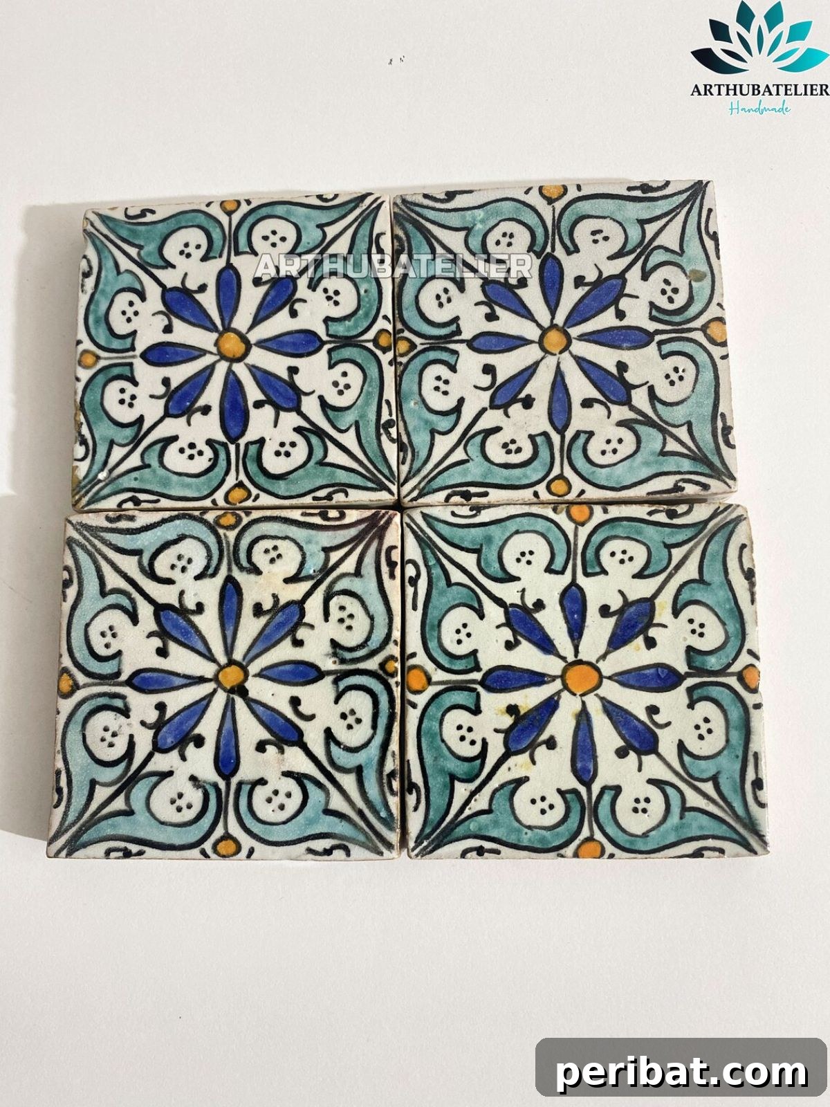 Stunning DIY Bathroom Floors: Tile Ideas & Product Picks 4 Hand-Painted Ceramic tiles