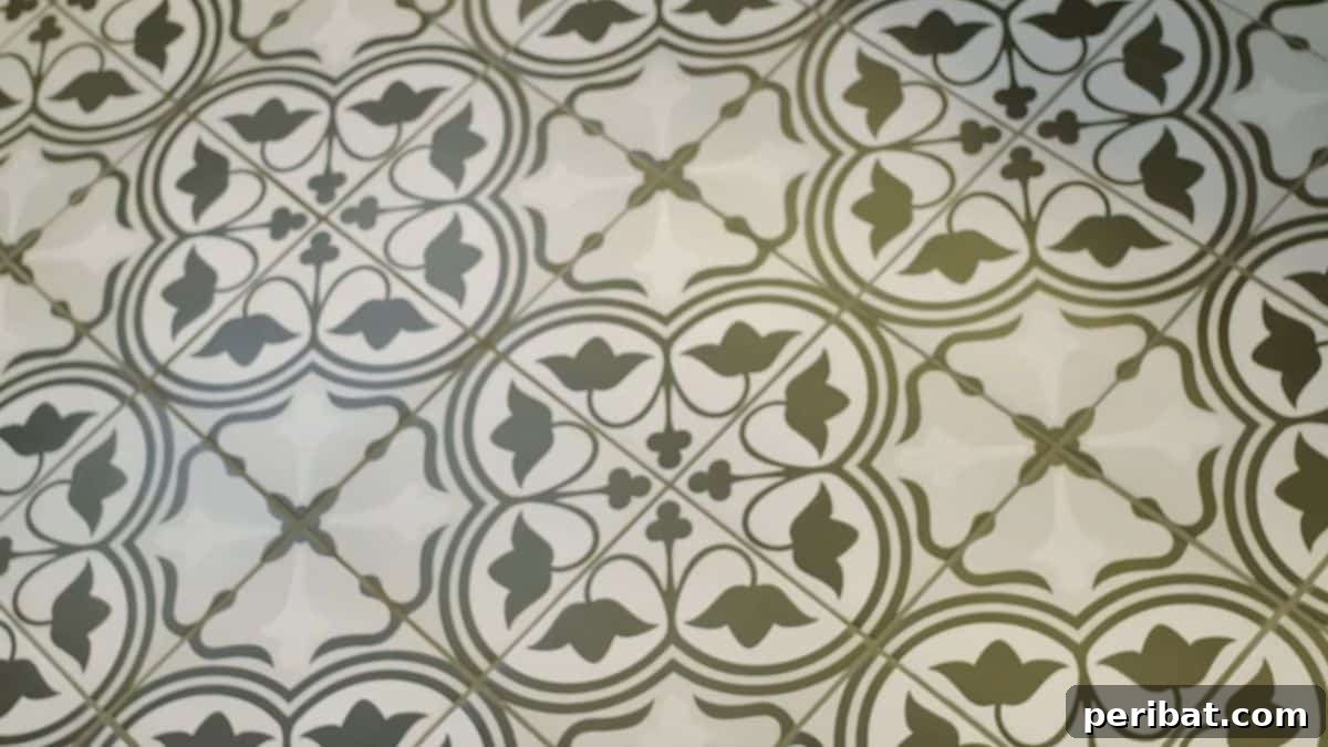 Stunning DIY Bathroom Floors: Tile Ideas & Product Picks 45 Floral Tile Bathroom