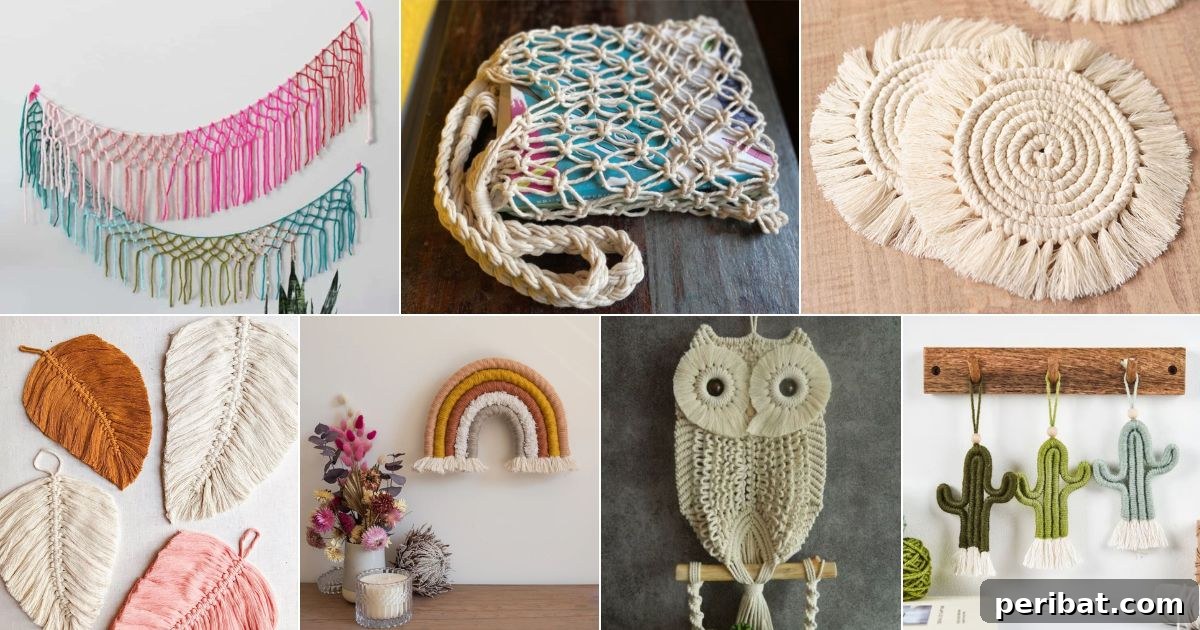20 DIY Macrame Kit Ideas and Products facebook image.