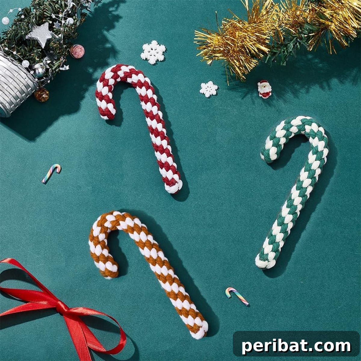 Macrame Christmas Candy Canes