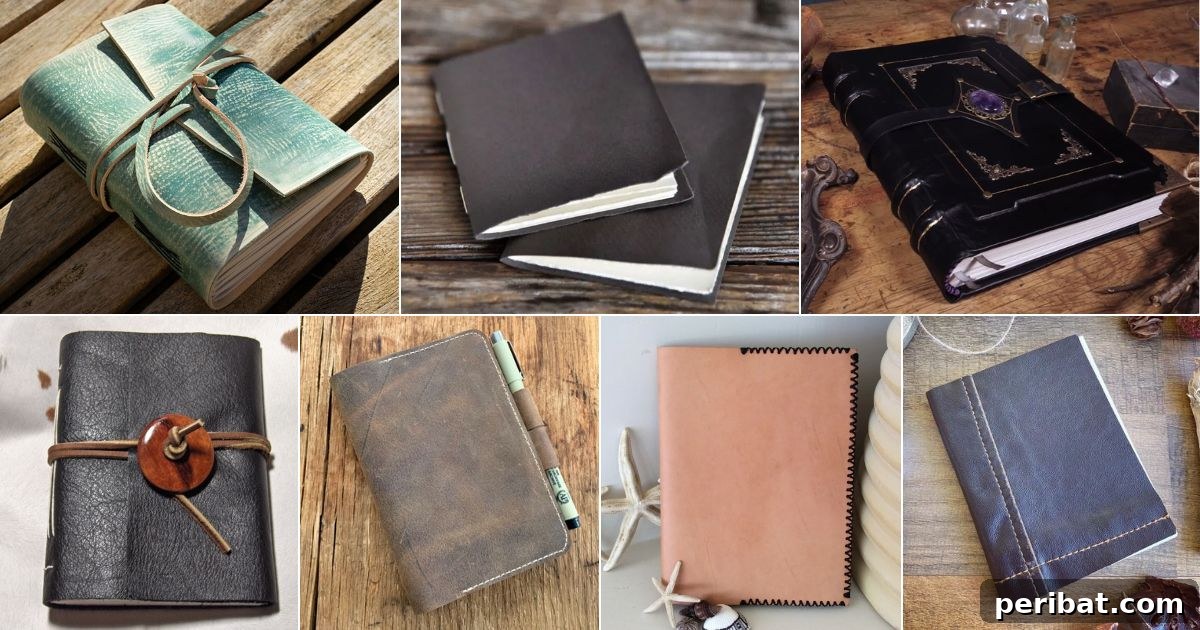 Craft Your Own: 41 Inspiring Leather Journal Projects 2 41 DIY Leather Journal Ideas and Products facebook image.