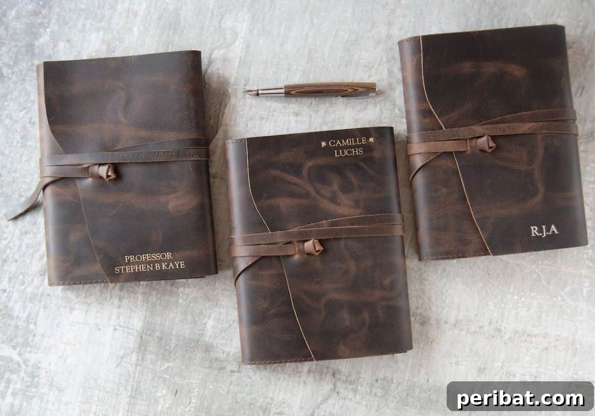 Craft Your Own: 41 Inspiring Leather Journal Projects 11 Refillable Leather Journals