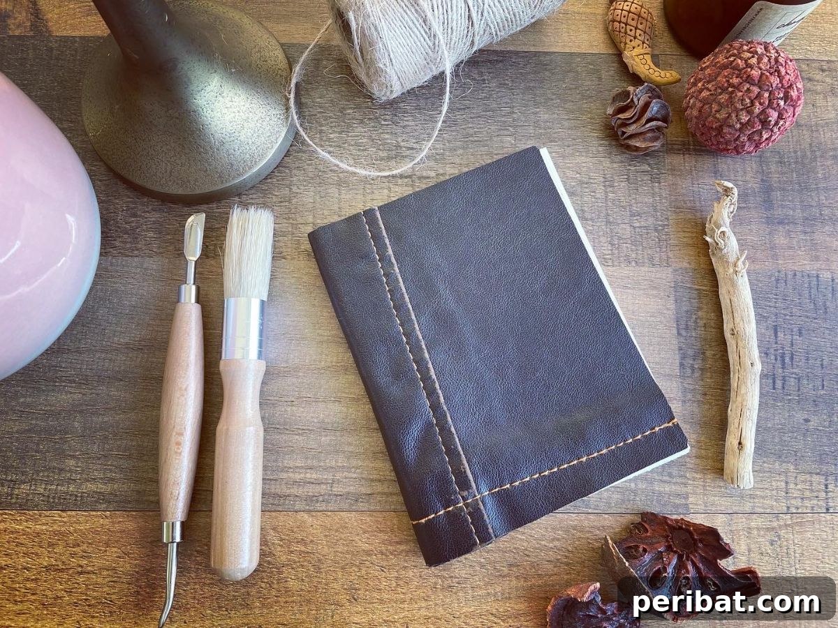 Craft Your Own: 41 Inspiring Leather Journal Projects 3 Soft Bound Leather Journal