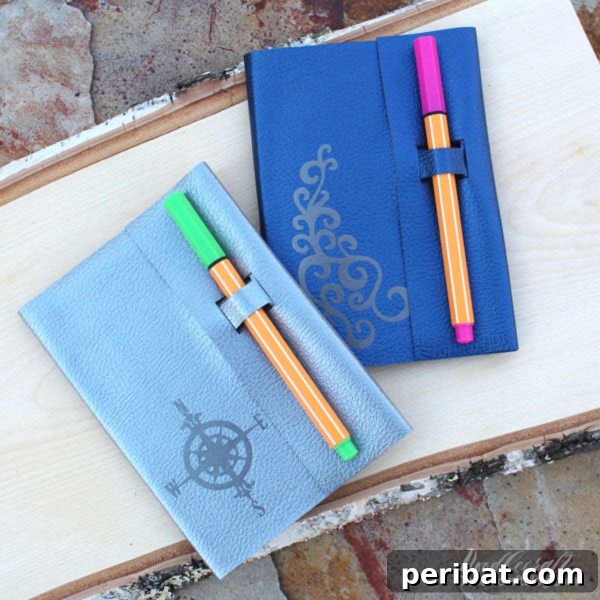 Craft Your Own: 41 Inspiring Leather Journal Projects 4 Mini Leather Journals with Pen Holder and Cricut Maker