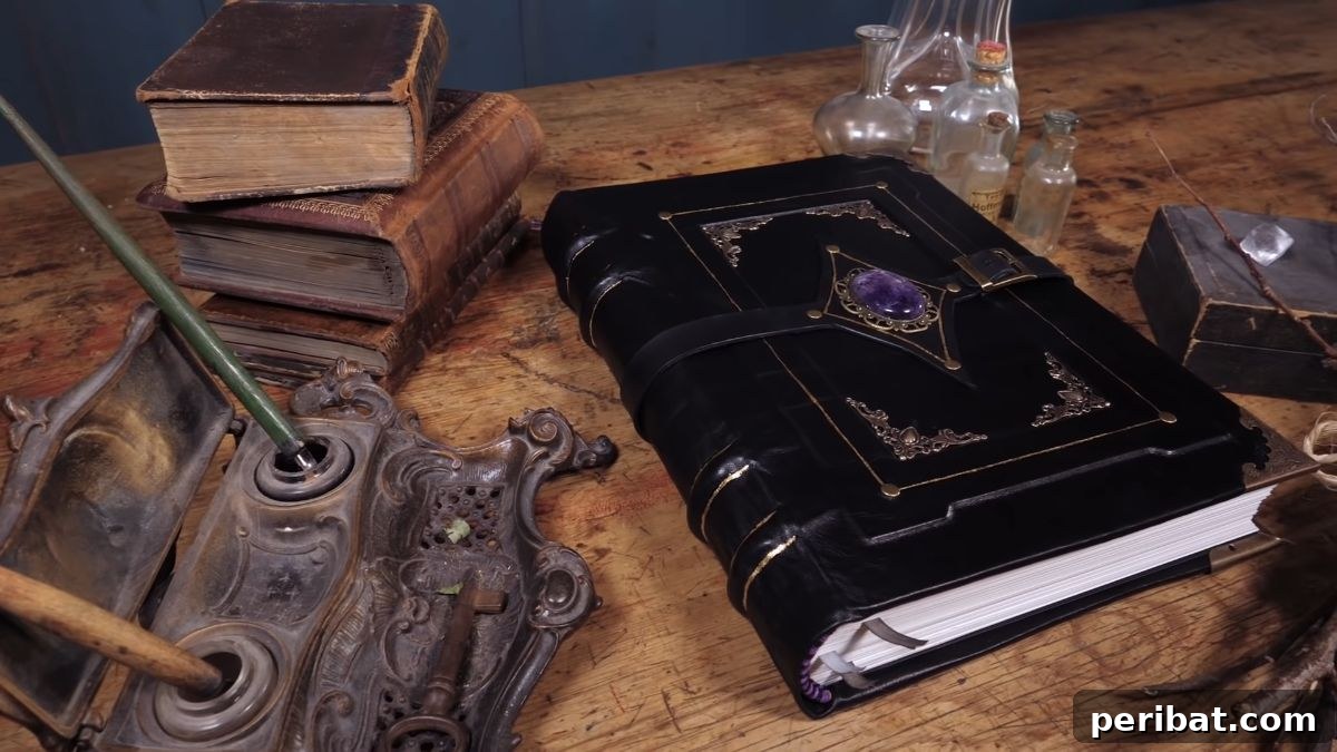 Craft Your Own: 41 Inspiring Leather Journal Projects 9 DIY Grimoire Leather Journal