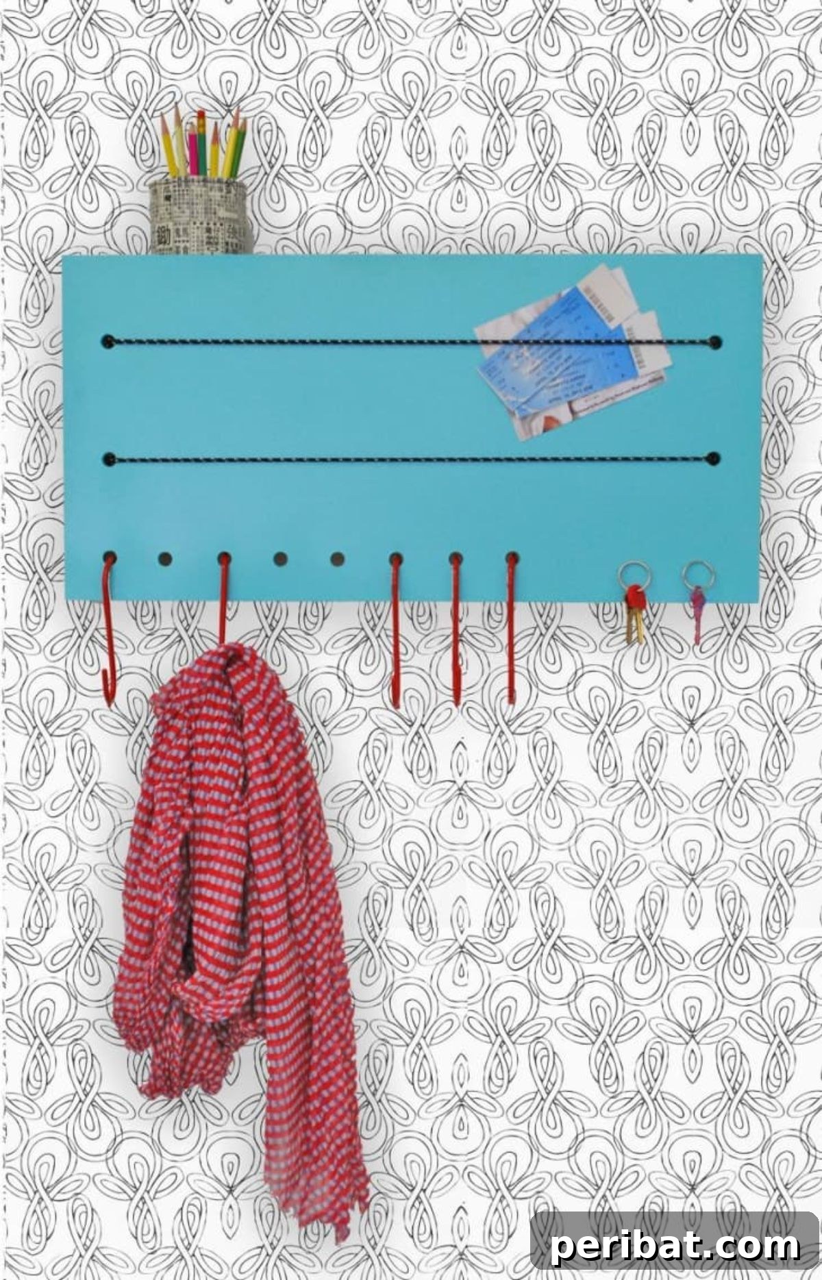 Transform Your Entryway: 32 Genius DIY Organizing Ideas 13 Small entryway wall organizer featuring magnets and hooks for compact storage.