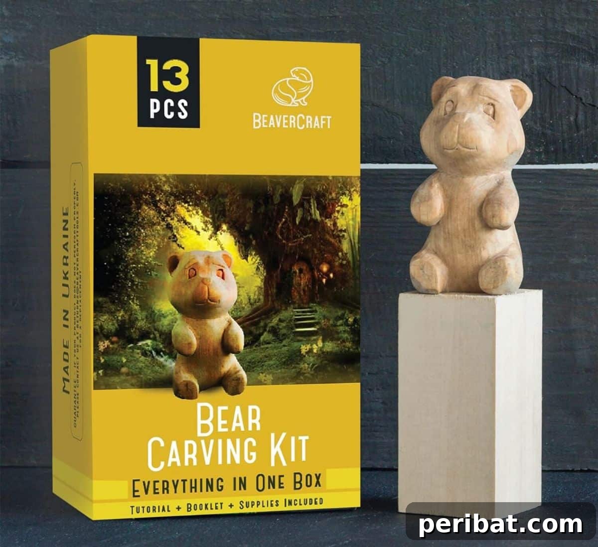 Craft Your Vision: 31 Wood Carving & Whittling Project Starters 29 Bear Carving Kit