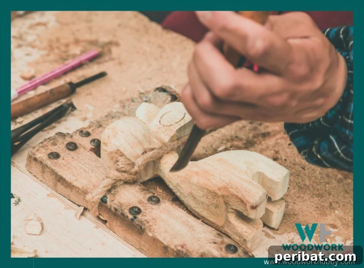 Craft Your Vision: 31 Wood Carving & Whittling Project Starters 4 Carving a wooden animal