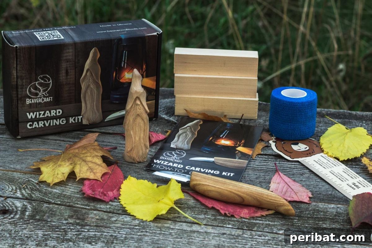 Craft Your Vision: 31 Wood Carving & Whittling Project Starters 33 DIY Wizard Wood Carving Kit