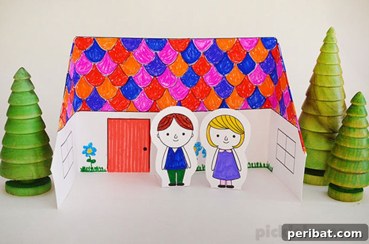 Crafting Dreams: 50 DIY Dollhouse Ideas and Kits 13 Cute Paper Doll’s House From One Sheet of Paper