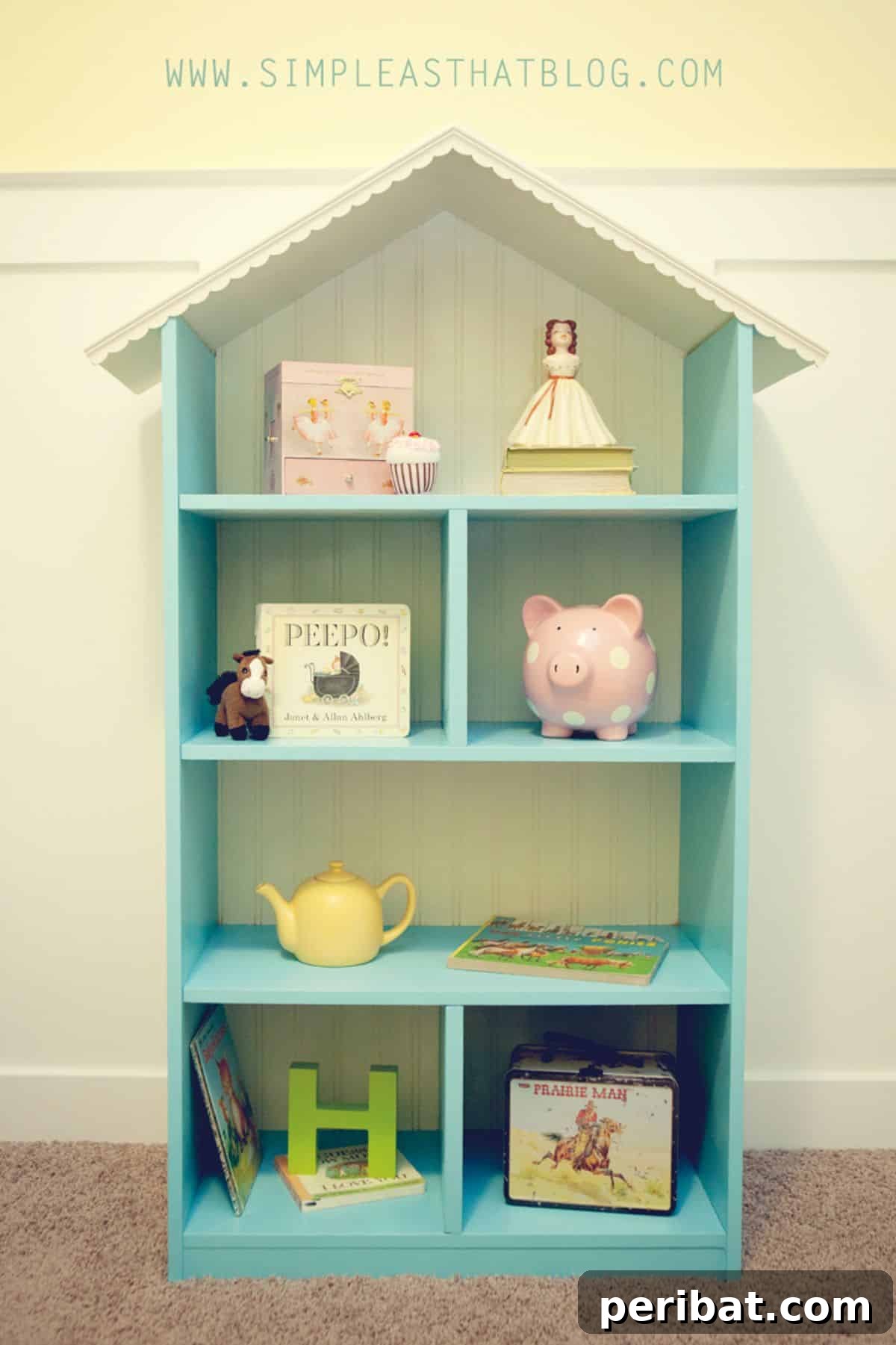 Crafting Dreams: 50 DIY Dollhouse Ideas and Kits 18 DIY Dollhouse From 3-Tiered Bookshelf